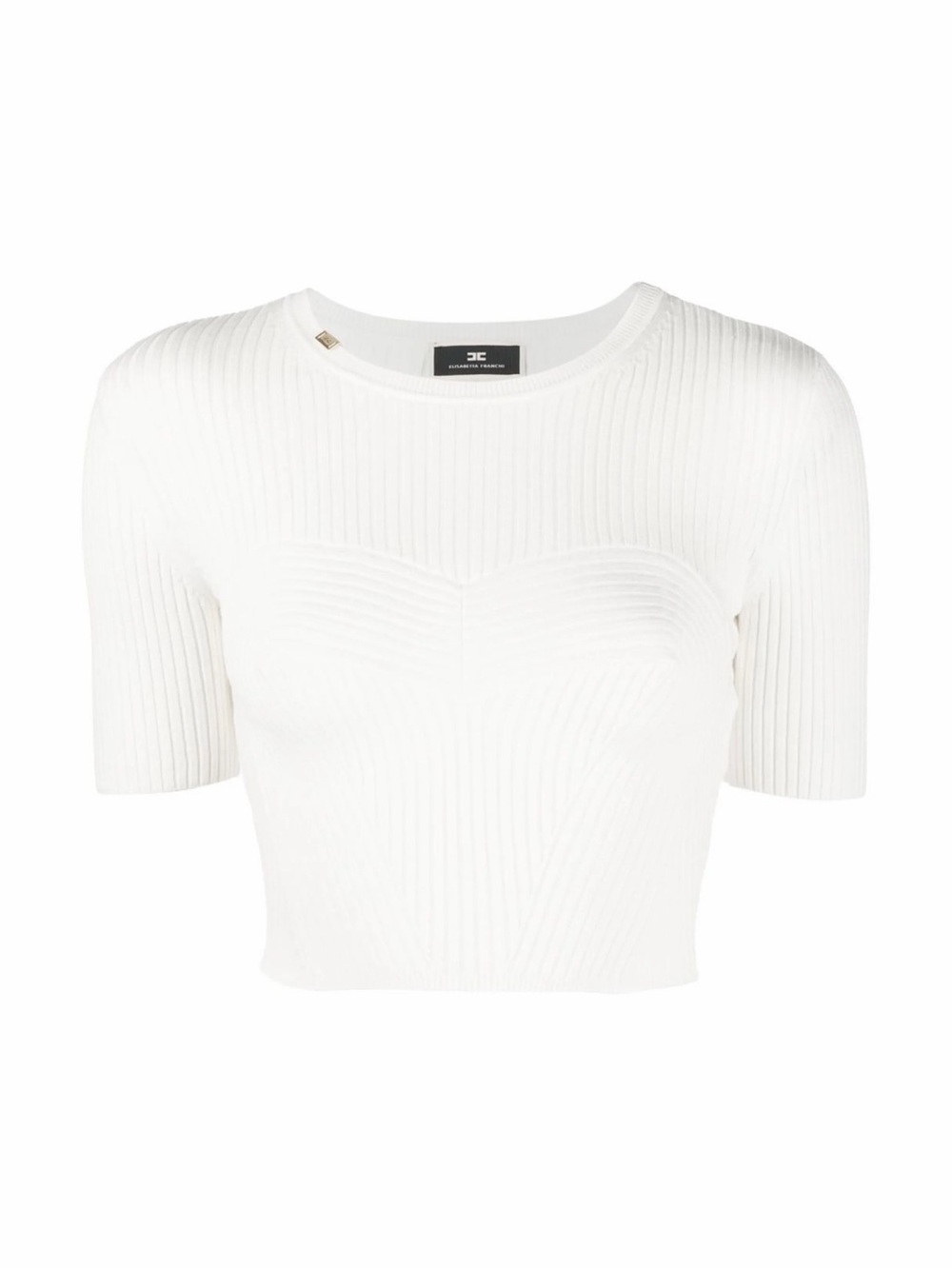 Elisabetta Franchi
ribbed-panel cropped T-shirt